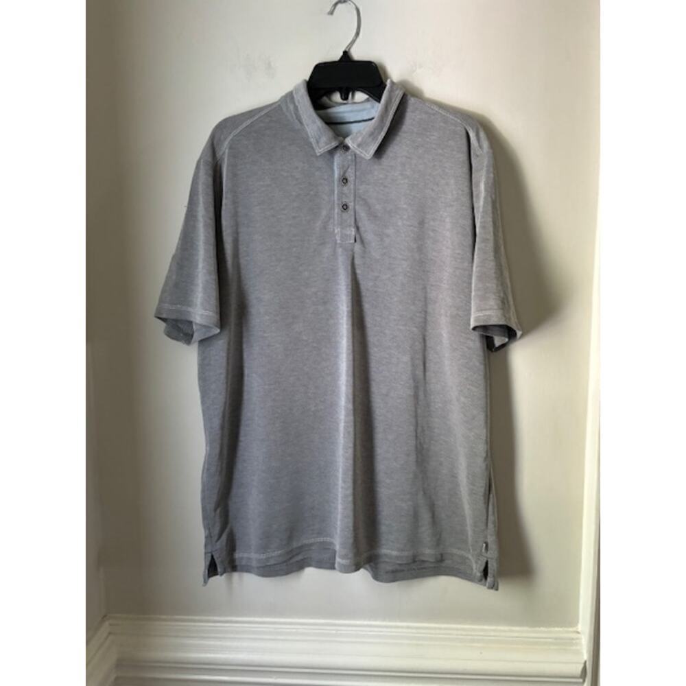 Tommy Bahama Shoreline Surf Polo Shirt Short Sleeve Golf Shirt XL Gray